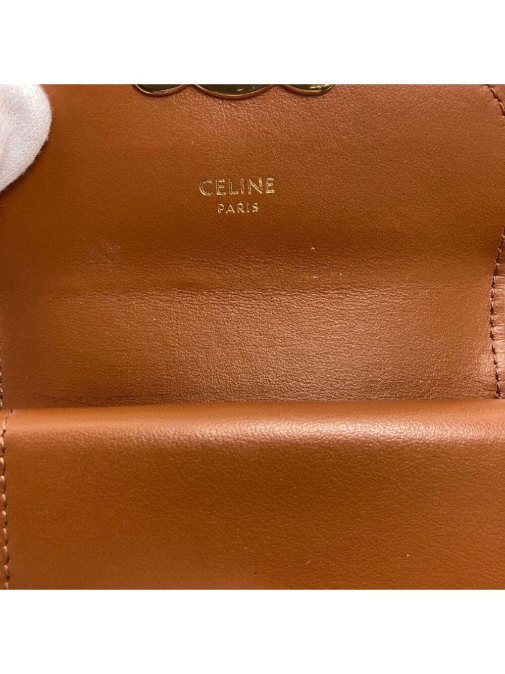 Celine Triomphe Flap Trifold Bifold Wallet - Picture 11 of 15